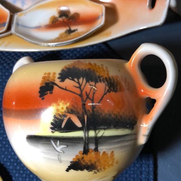 chikaramachi Kitchen Vintage Chikaramachi Japan Hand Painted Tea